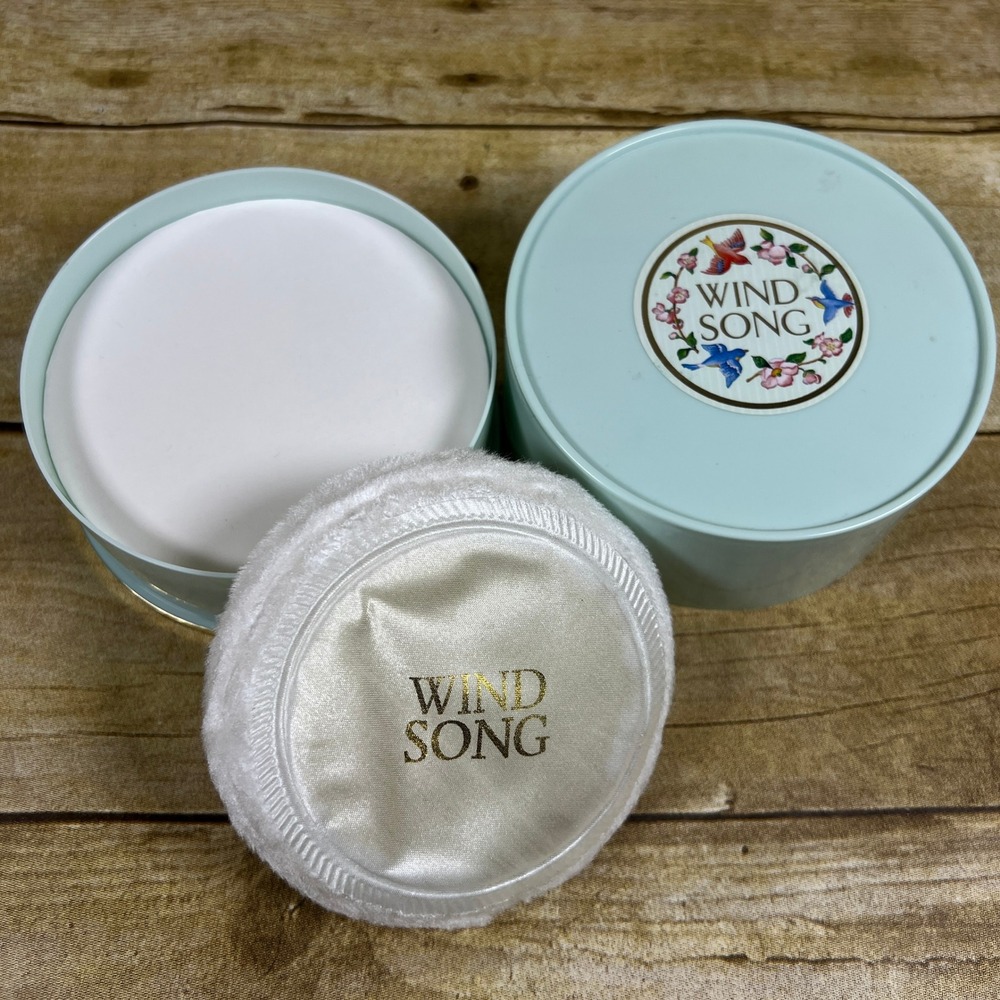 Prince Matchabelli Dusting Powder Women 4oz Blue New Wind Song Floral  Puff